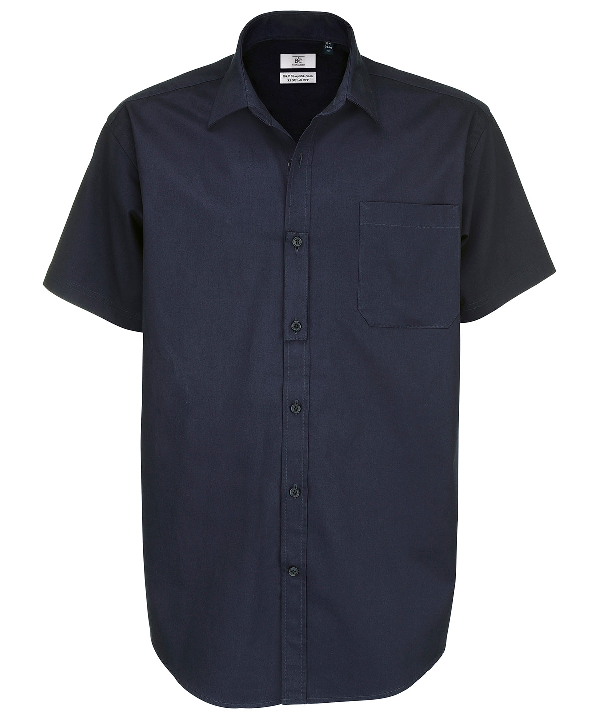 Navy - B&C Sharp short sleeve /men - GarmentEmbroidery