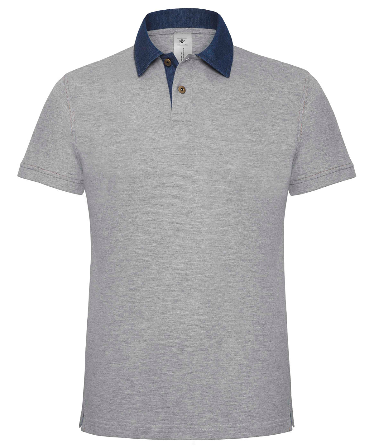 Denim/Heather Grey - B&C DNM forward /men - GarmentEmbroidery