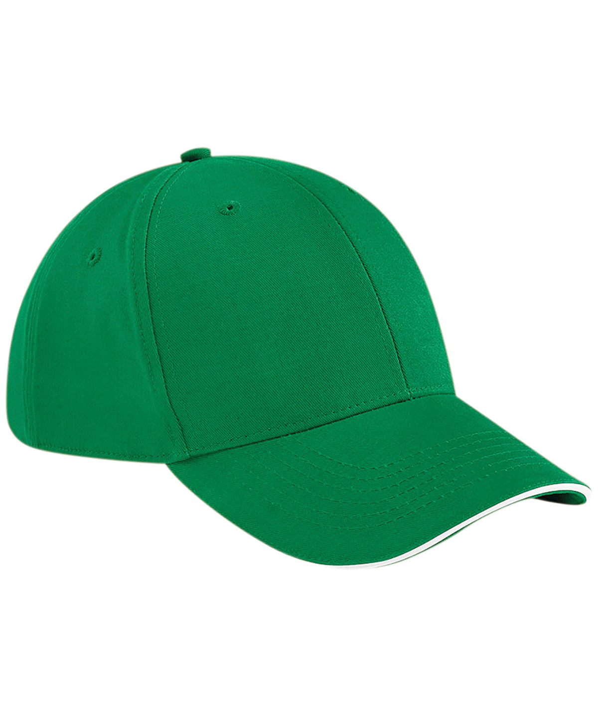 Kelly Green/White - Athleisure 6-panel cap - GarmentEmbroidery