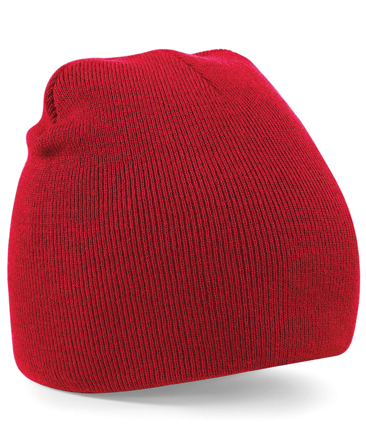 Classic Red - Two-tone pull-on beanie - GarmentEmbroidery