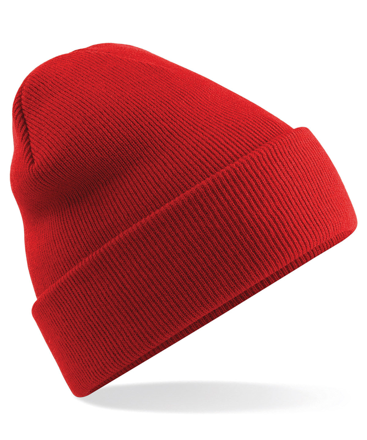 Bright Red - Original cuffed beanie - GarmentEmbroidery