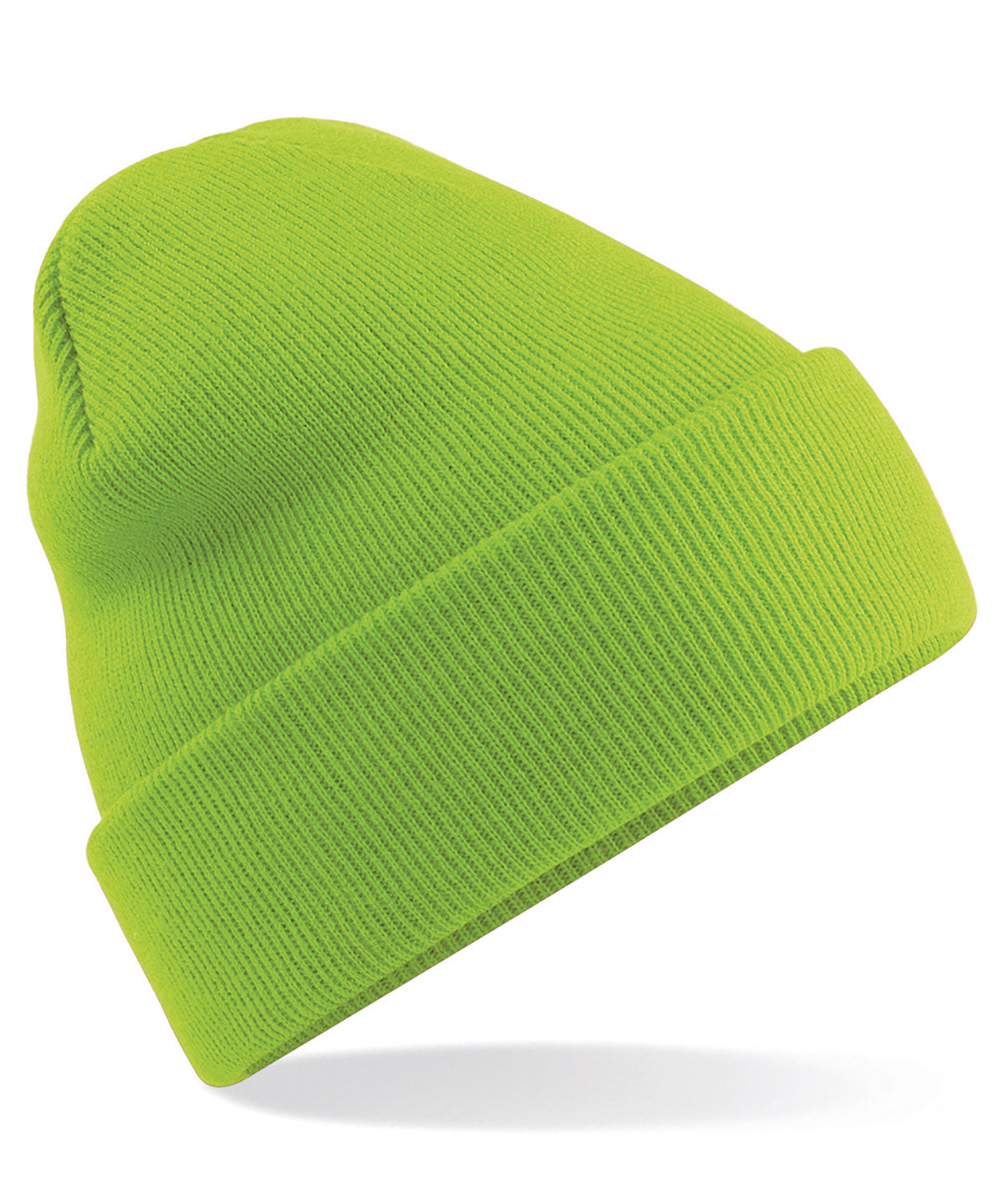 lime Green - Original cuffed beanie - GarmentEmbroidery