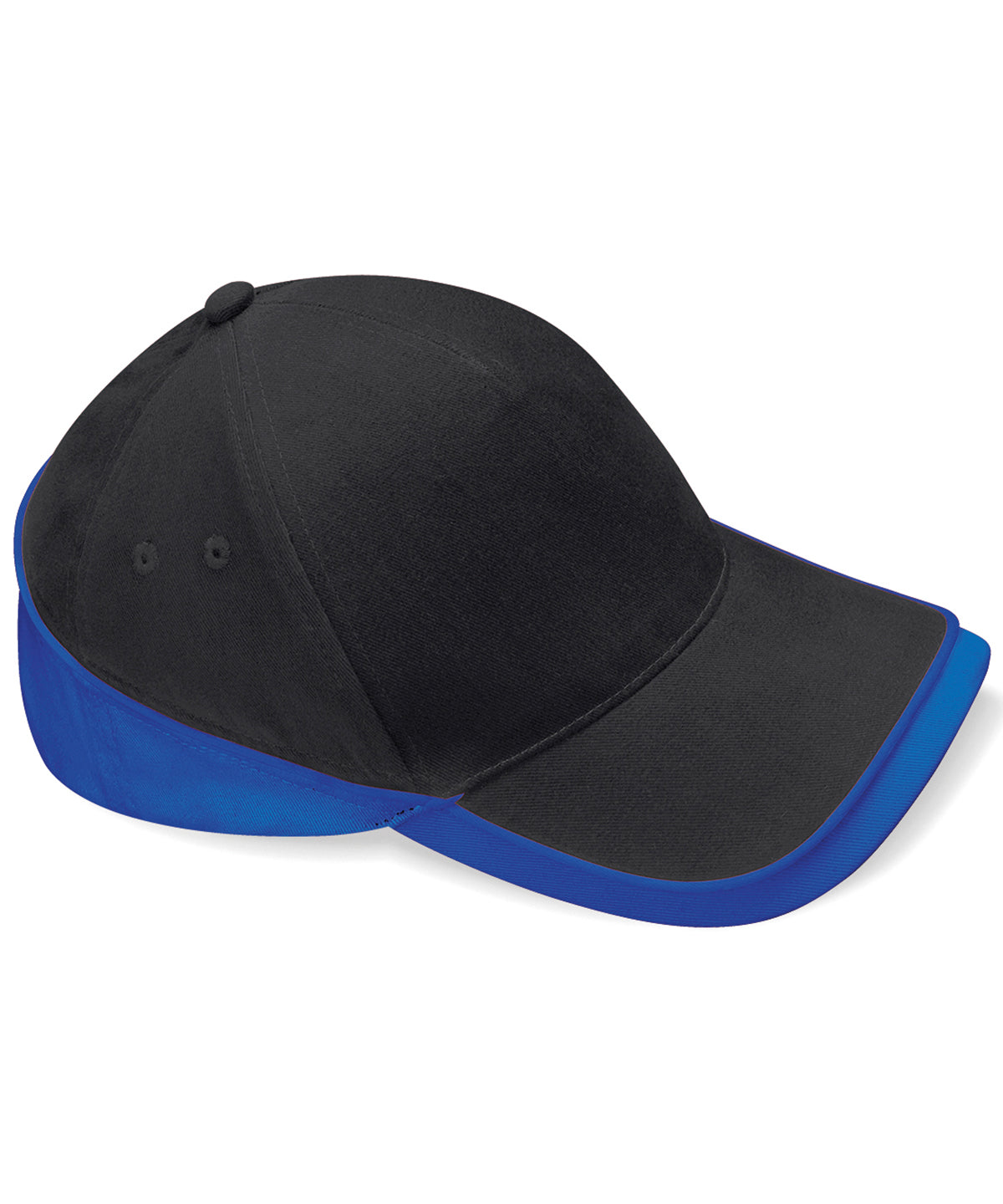 Black/Bright Royal - Teamwear competition cap - GarmentEmbroidery