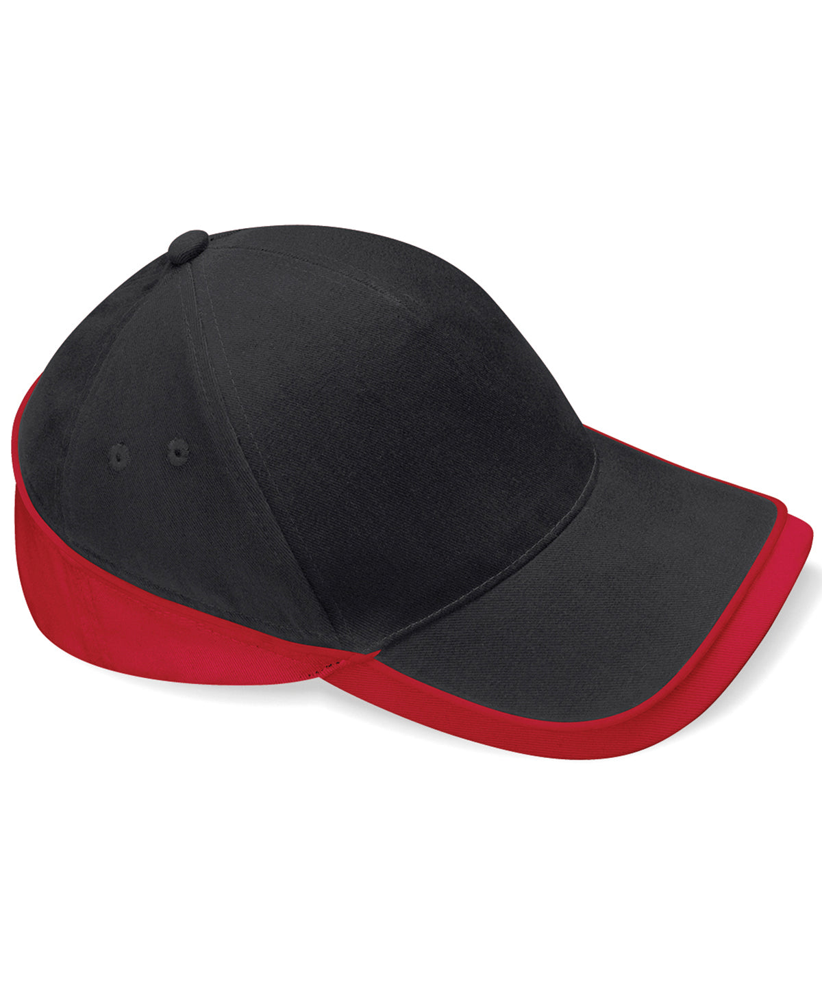 Black/Classic Red - Teamwear competition cap - GarmentEmbroidery