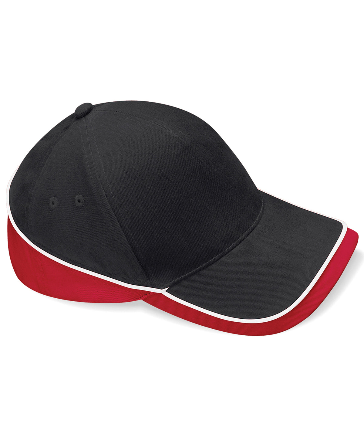 Black/Classic Red/White - Teamwear competition cap - GarmentEmbroidery