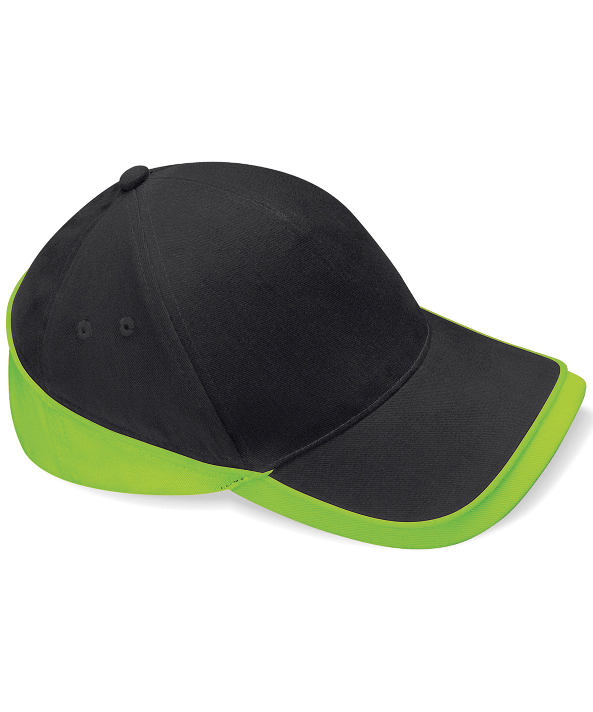 Black/Lime Green - Teamwear competition cap - GarmentEmbroidery