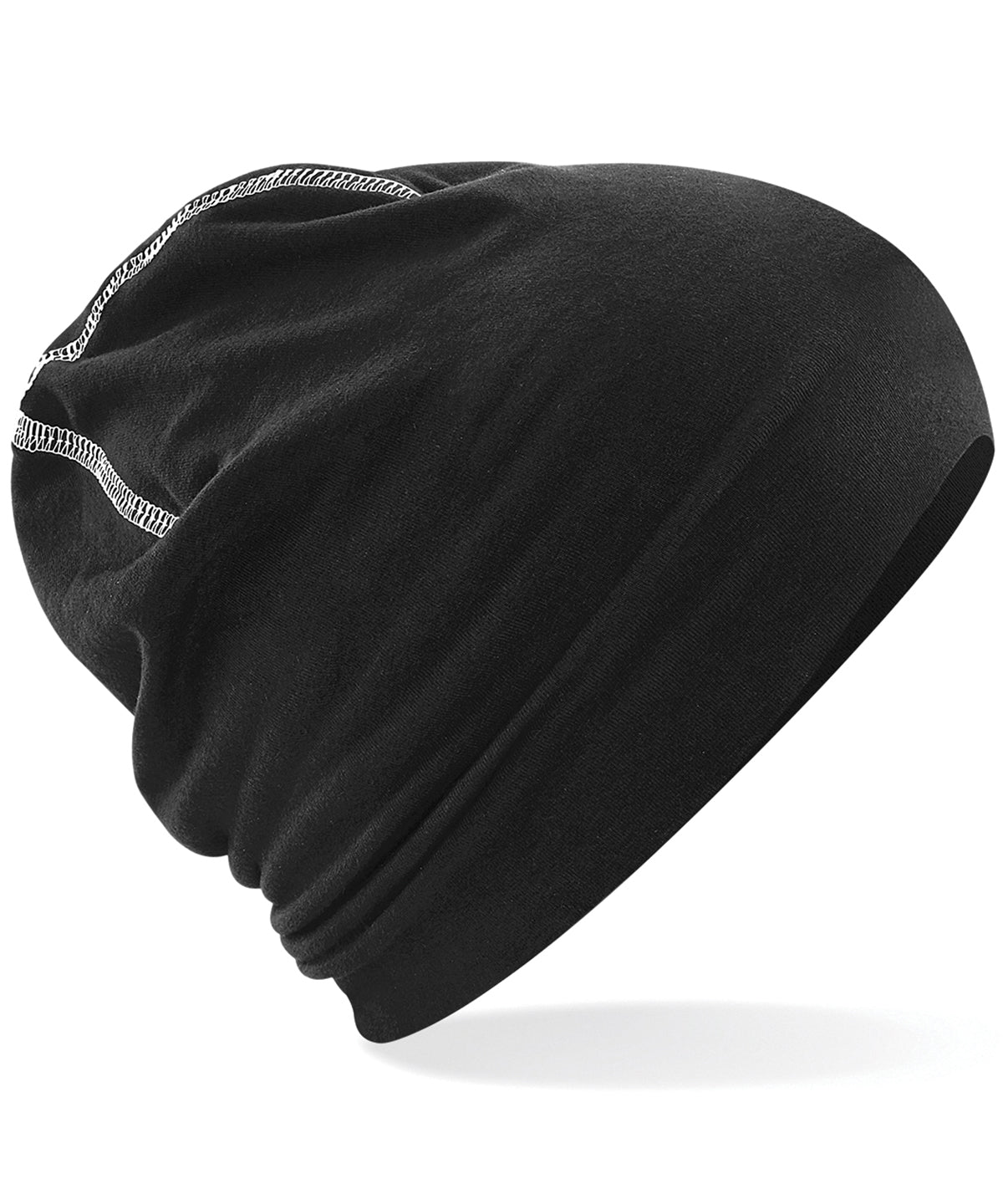 Black/White - Hemsedal cotton beanie - GarmentEmbroidery