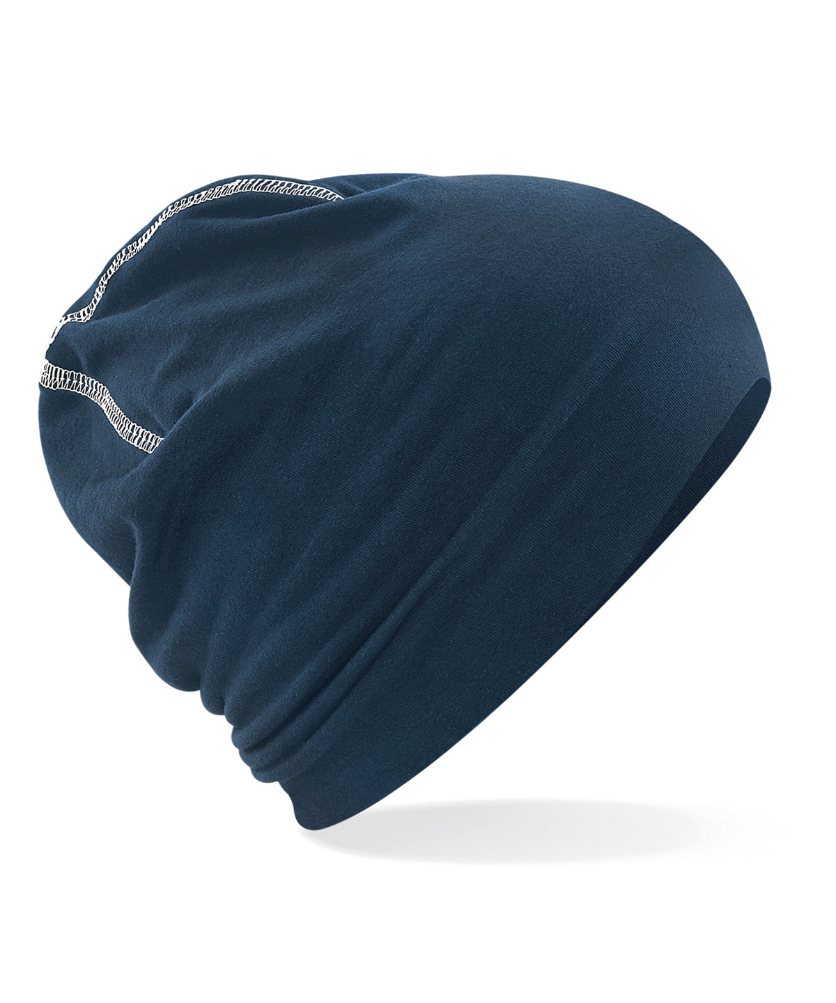 French Navy/White - Hemsedal cotton beanie - GarmentEmbroidery