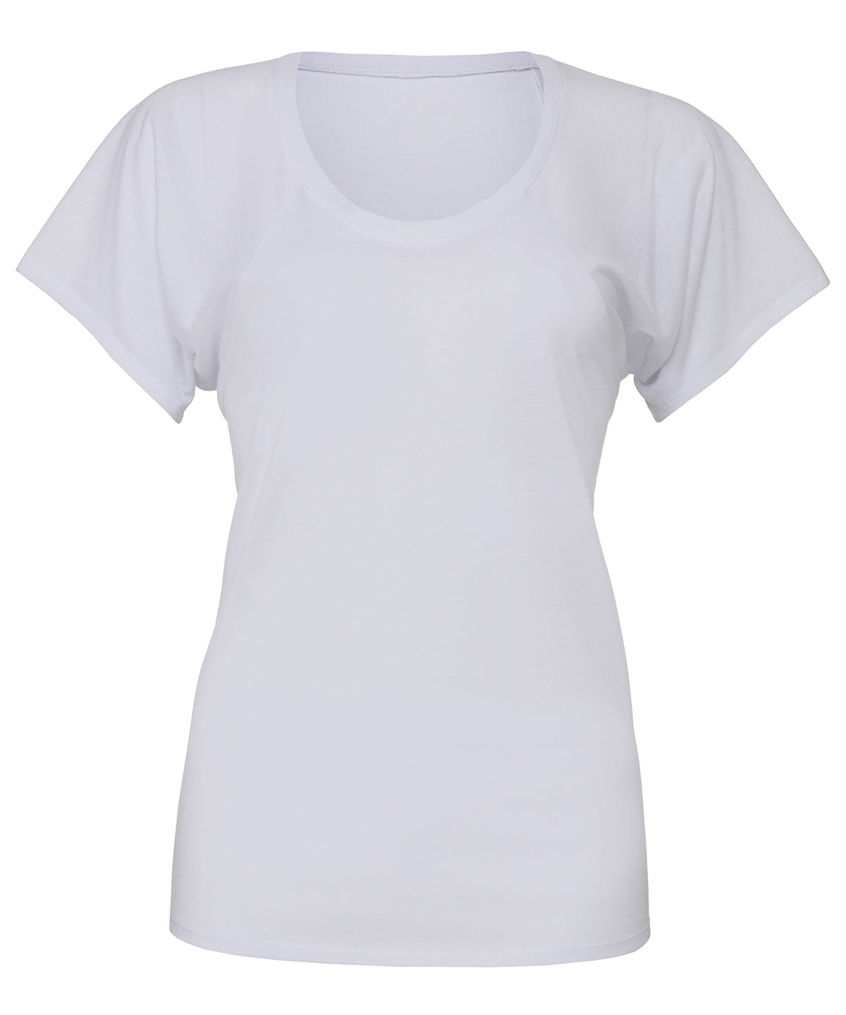 White - Flowy raglan t-shirt - GarmentEmbroidery