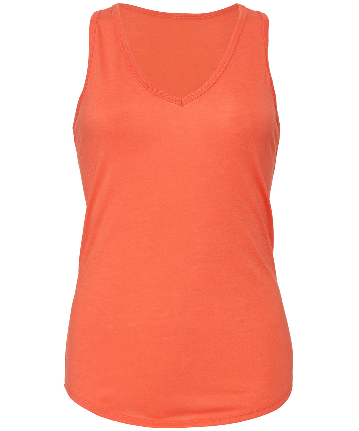 Coral - Flowy v-neck tank top - GarmentEmbroidery