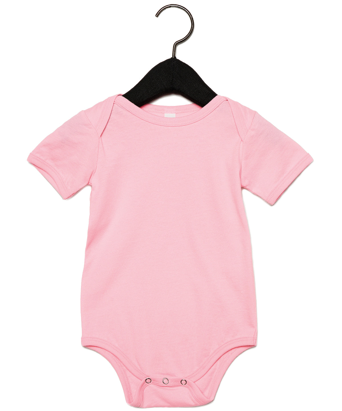 Pink - Baby Jersey short sleeve one piece - GarmentEmbroidery