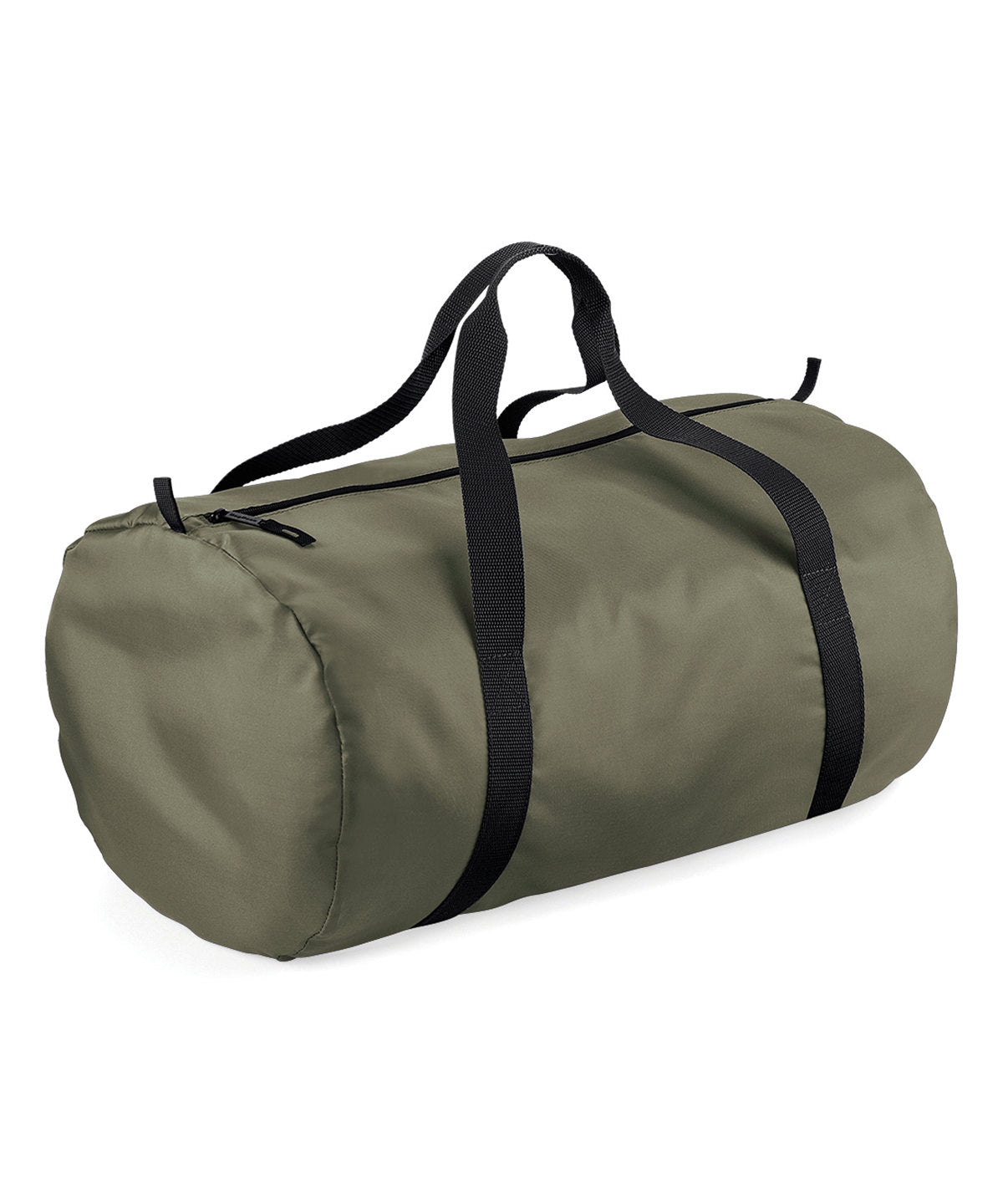 Olive Green/Black - Packaway barrel bag - GarmentEmbroidery