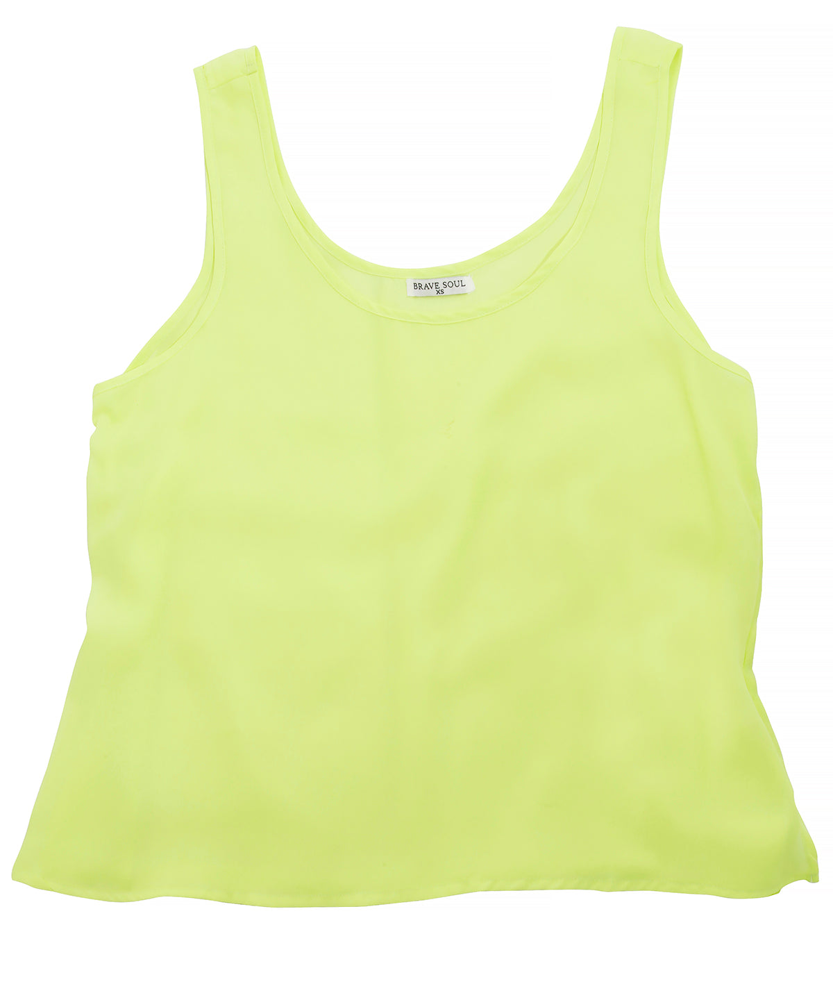 Lime - Brave Soul Tayla - ladies sheer vest - GarmentEmbroidery