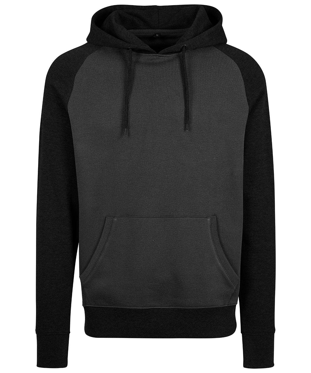 Charcoal/Black - Raglan hoodie - GarmentEmbroidery