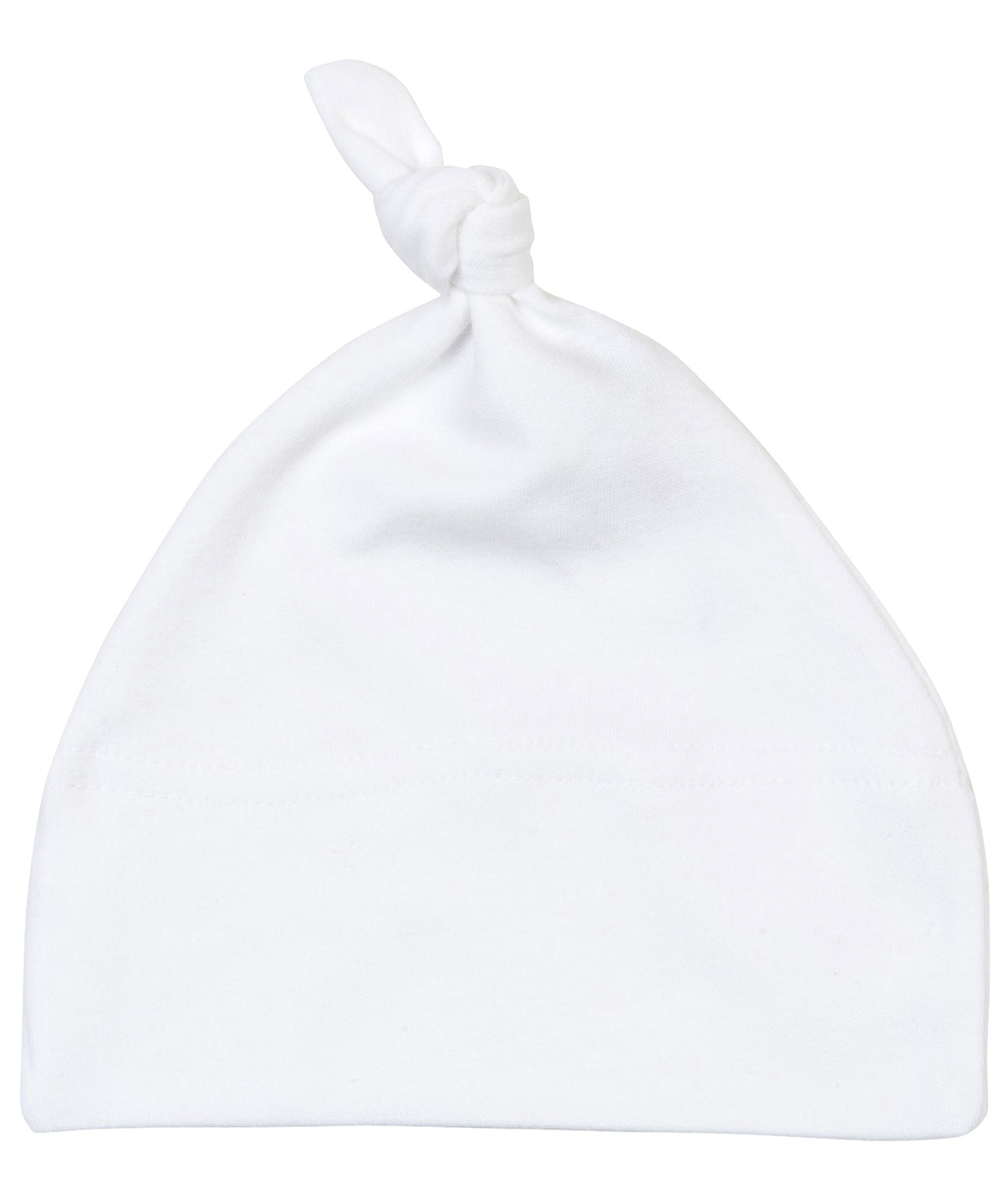 White - Baby one-knot hat - GarmentEmbroidery