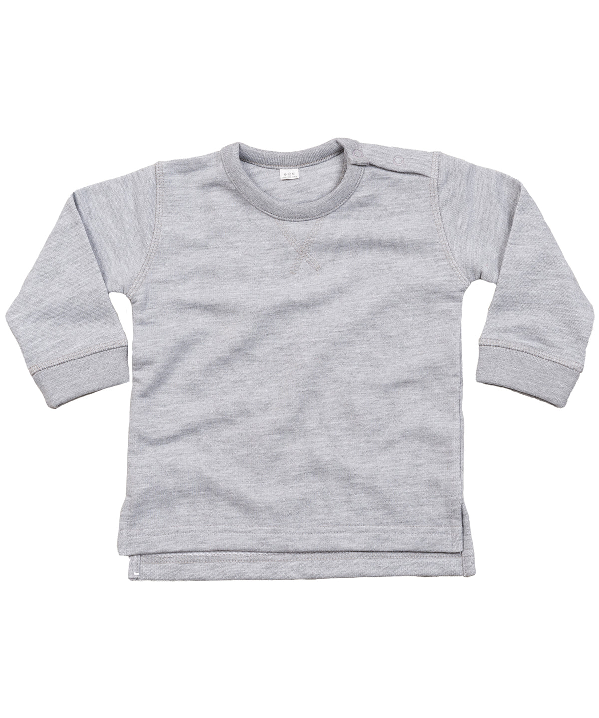 Heather Grey Melange - Baby sweatshirt - GarmentEmbroidery
