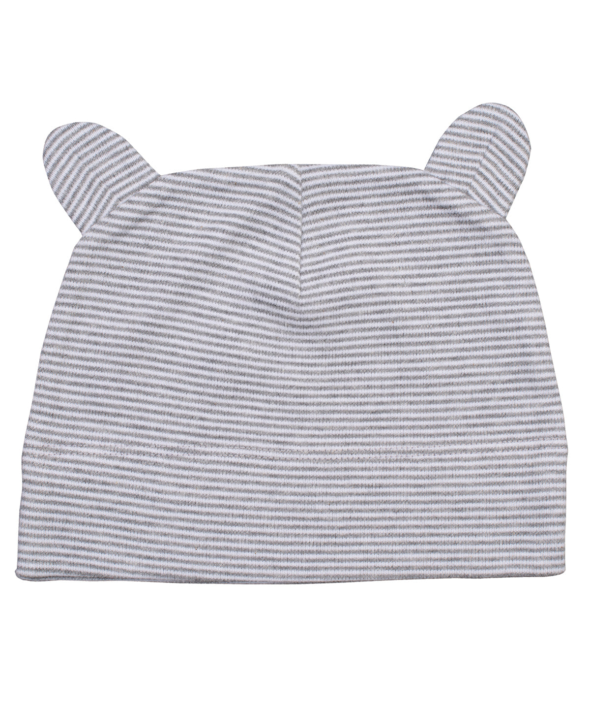 White/Heather Grey Melange - Little hat with ears - GarmentEmbroidery