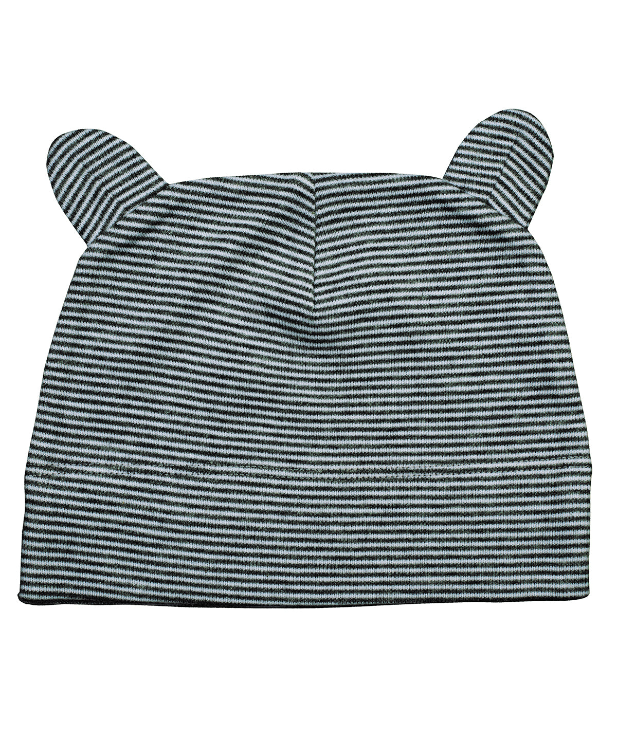 Organic White/Nautical Navy - Little hat with ears - GarmentEmbroidery