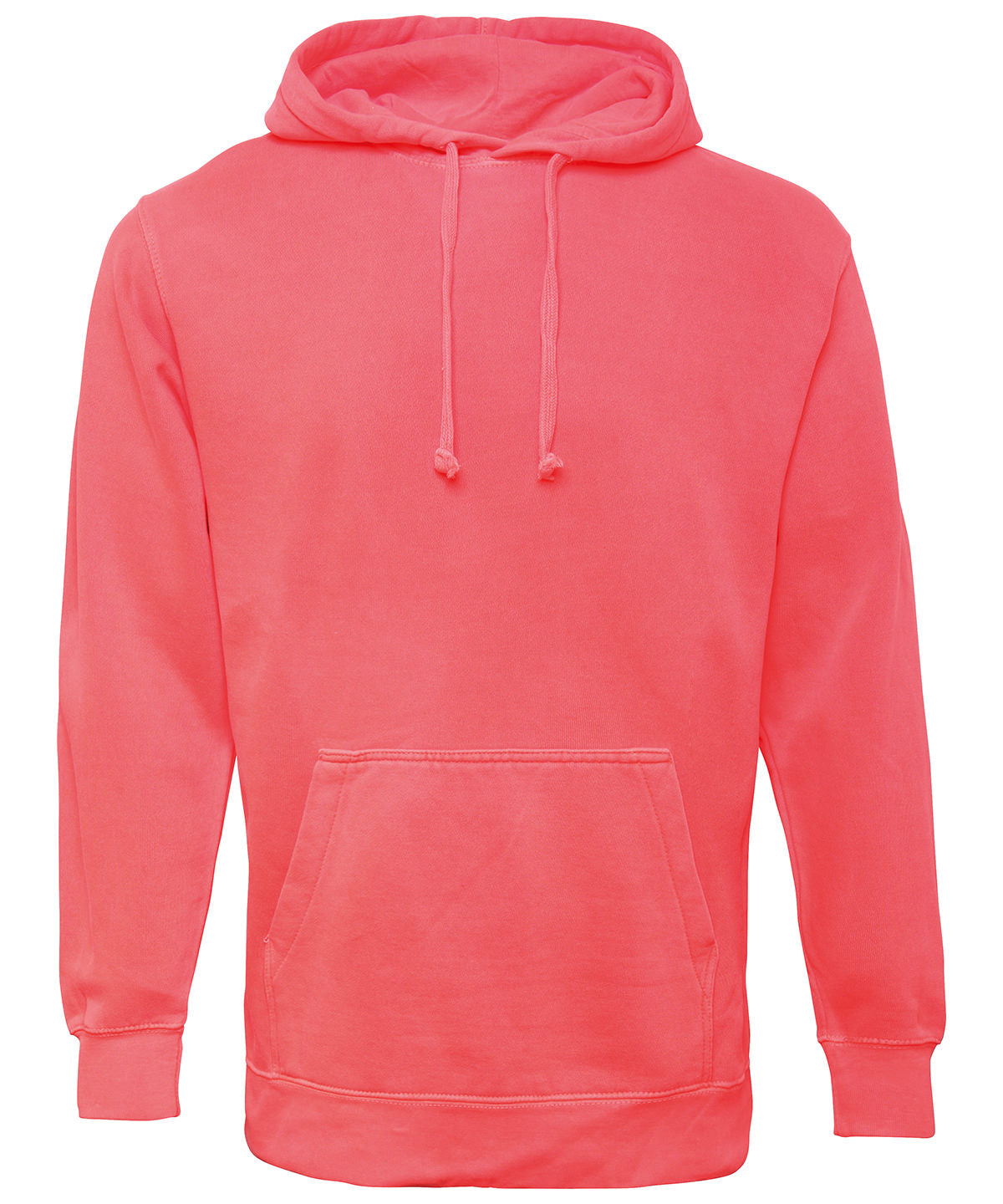 Neon Red Orange - Adult hooded sweatshirt - GarmentEmbroidery