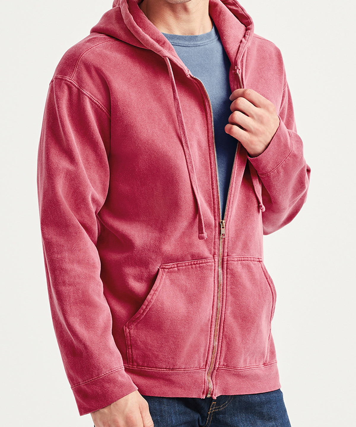 Ivory - Adult full-zip hooded sweatshirt - GarmentEmbroidery