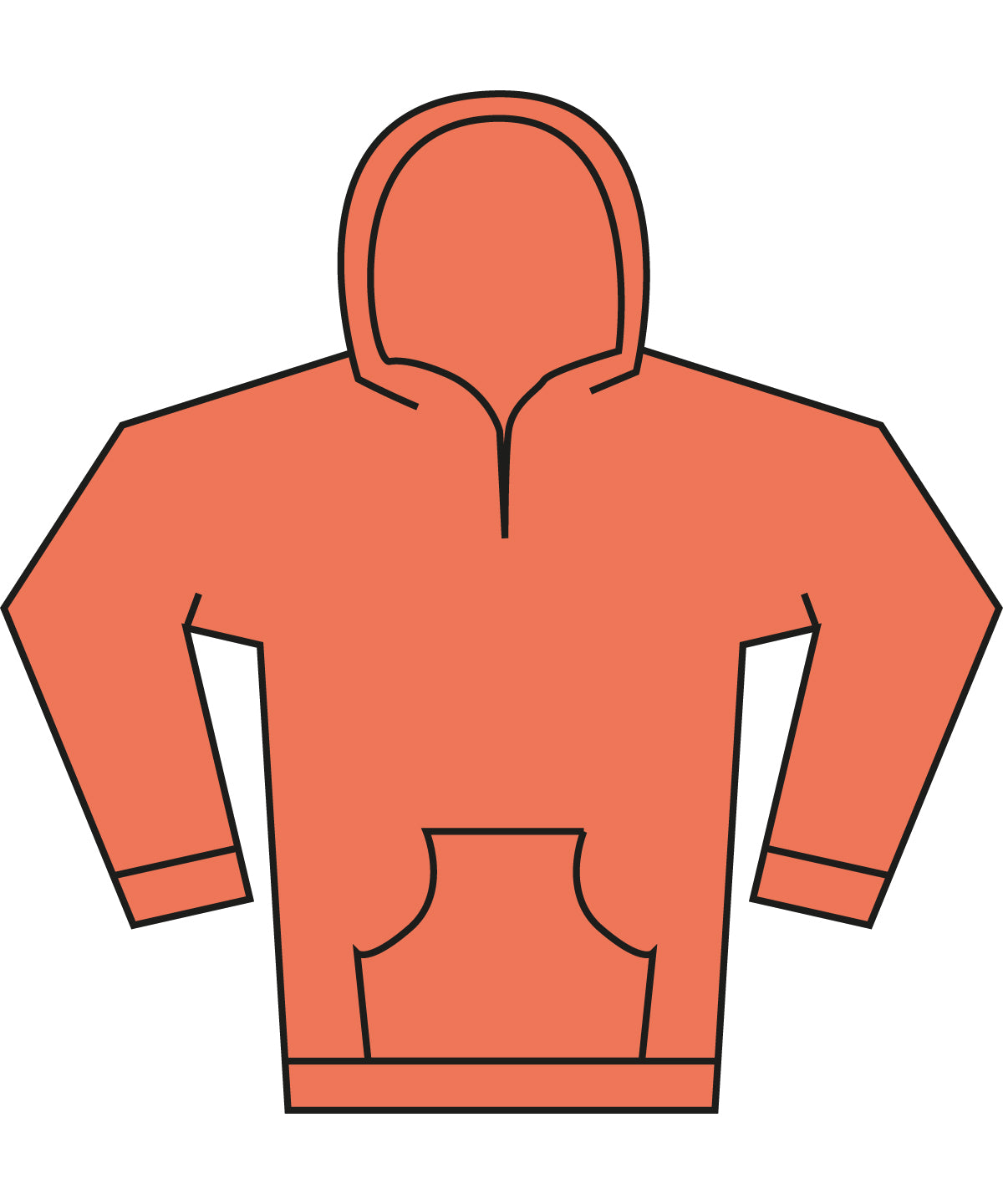 Neon Red Orange - Women's hooded sweatshirt - GarmentEmbroidery