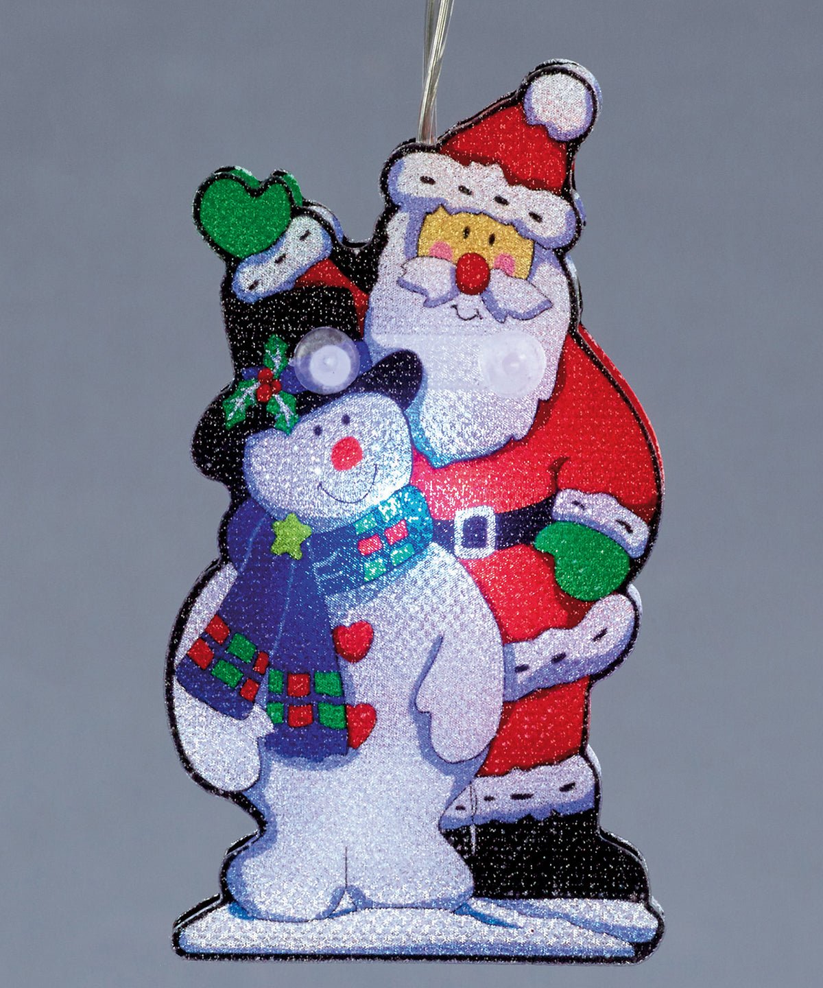 Multi Colour - 10 battery operated Santa and snowman lights - GarmentEmbroidery