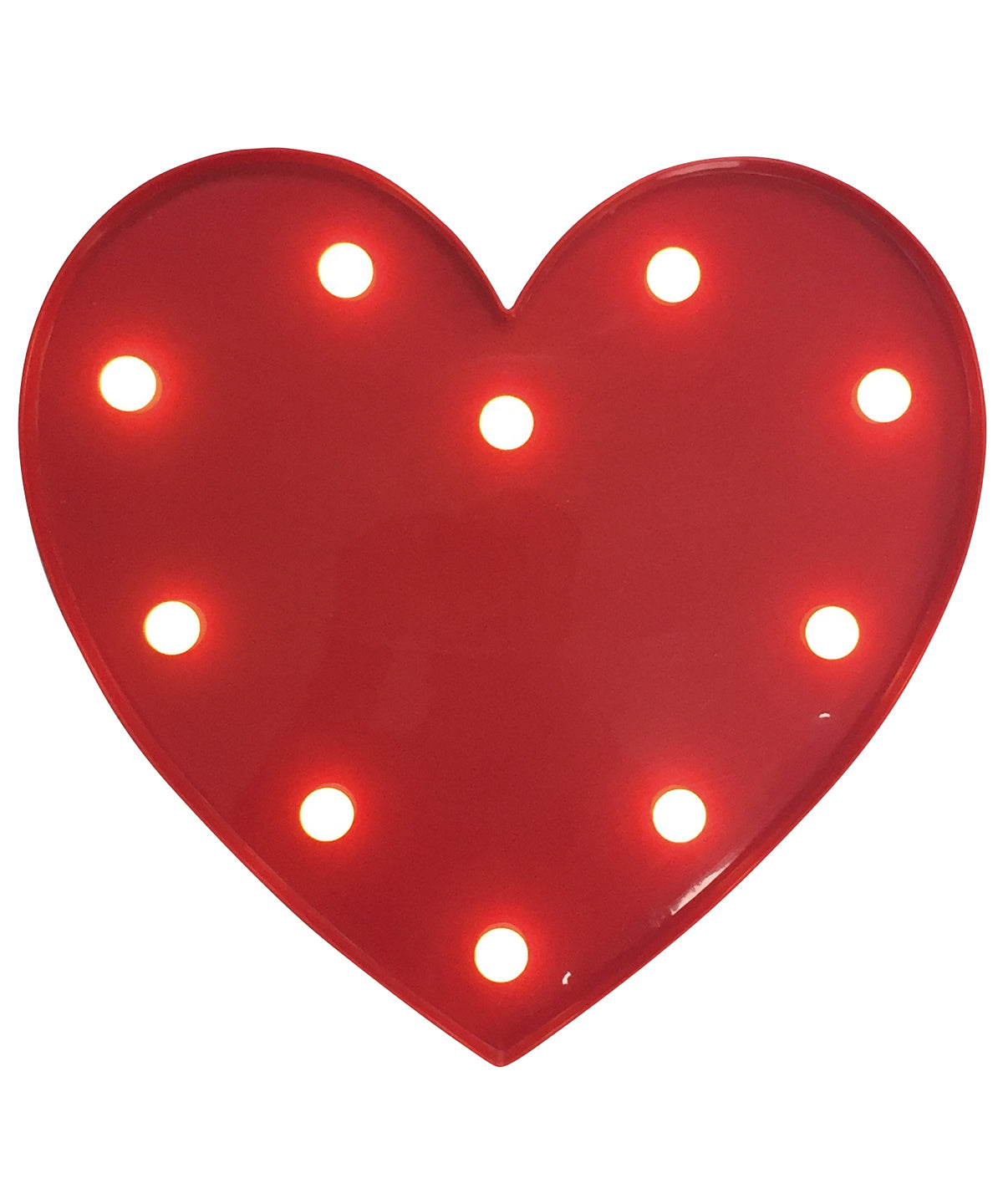 Red - Red battery operated lit heart in warm white - GarmentEmbroidery
