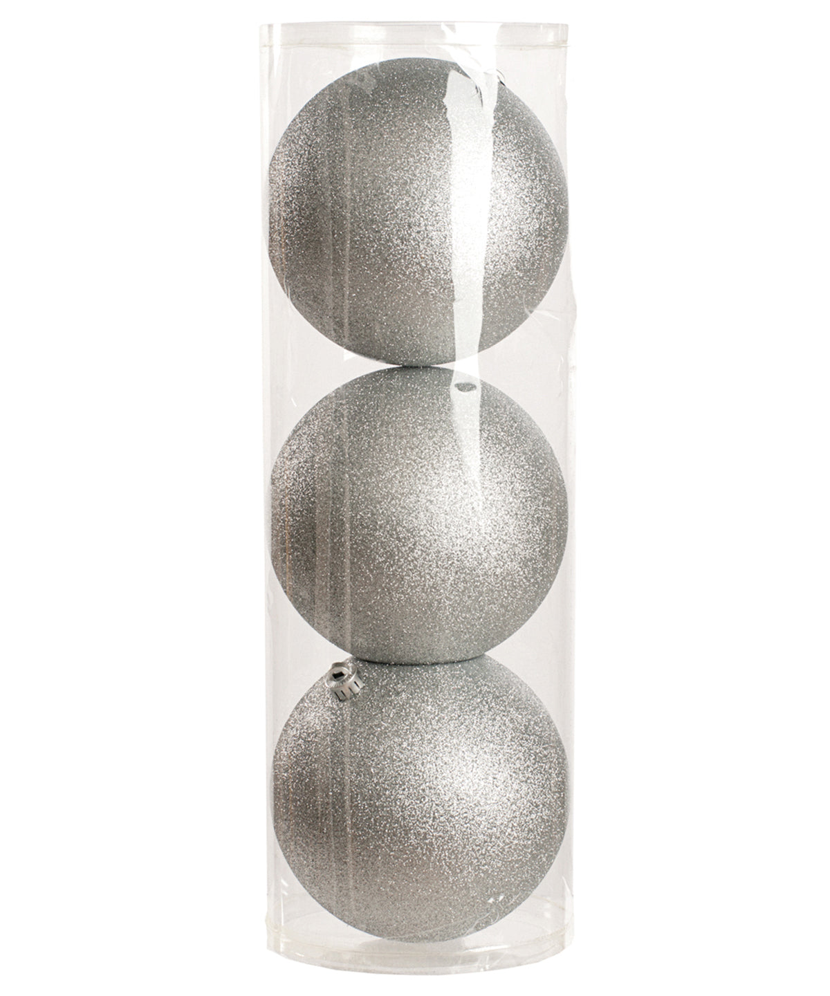 Silver - 3 x Glitter balls in drum - GarmentEmbroidery