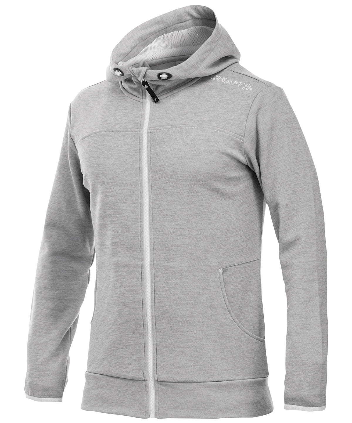 Grey - Leisure full zip hood - GarmentEmbroidery