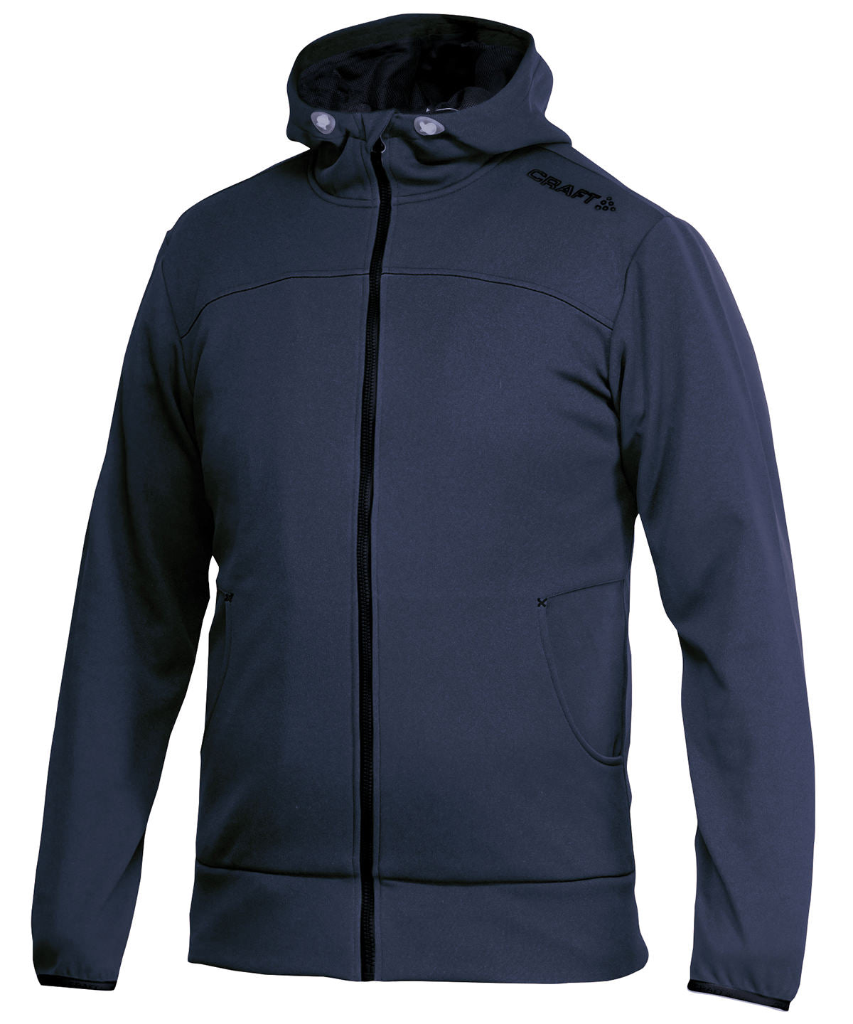 Navy - Leisure full zip hood - GarmentEmbroidery