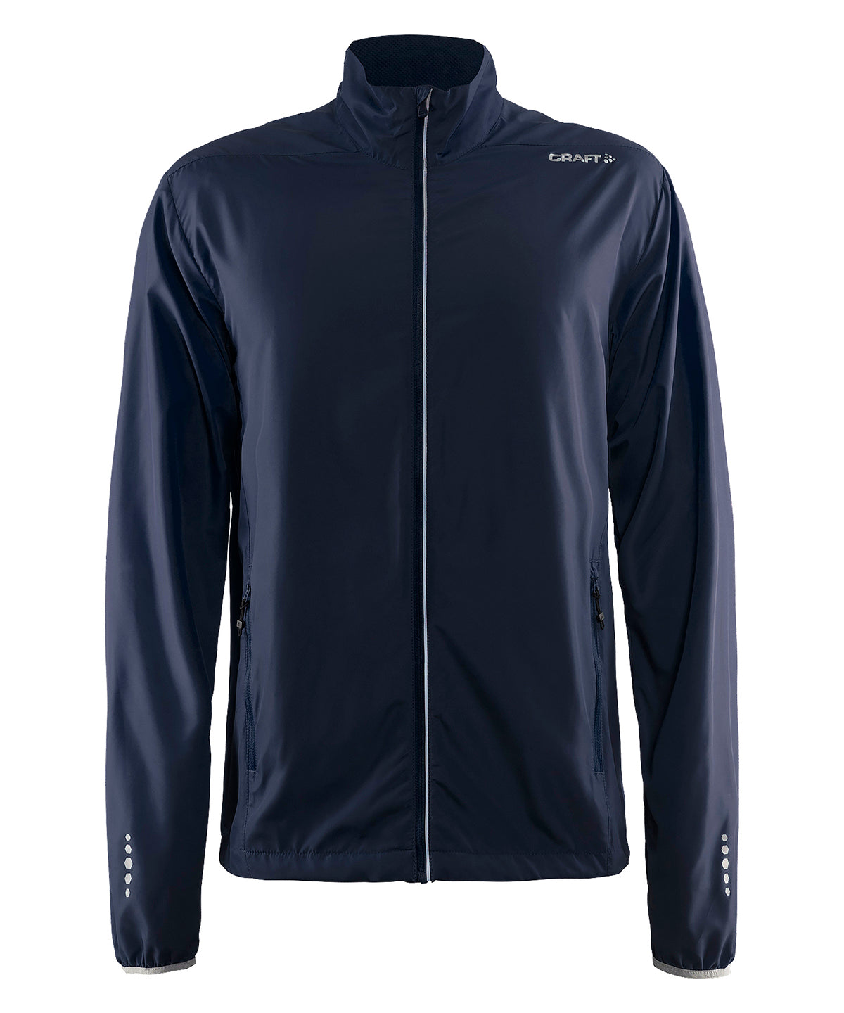 Navy - Mind blocked jacket - GarmentEmbroidery