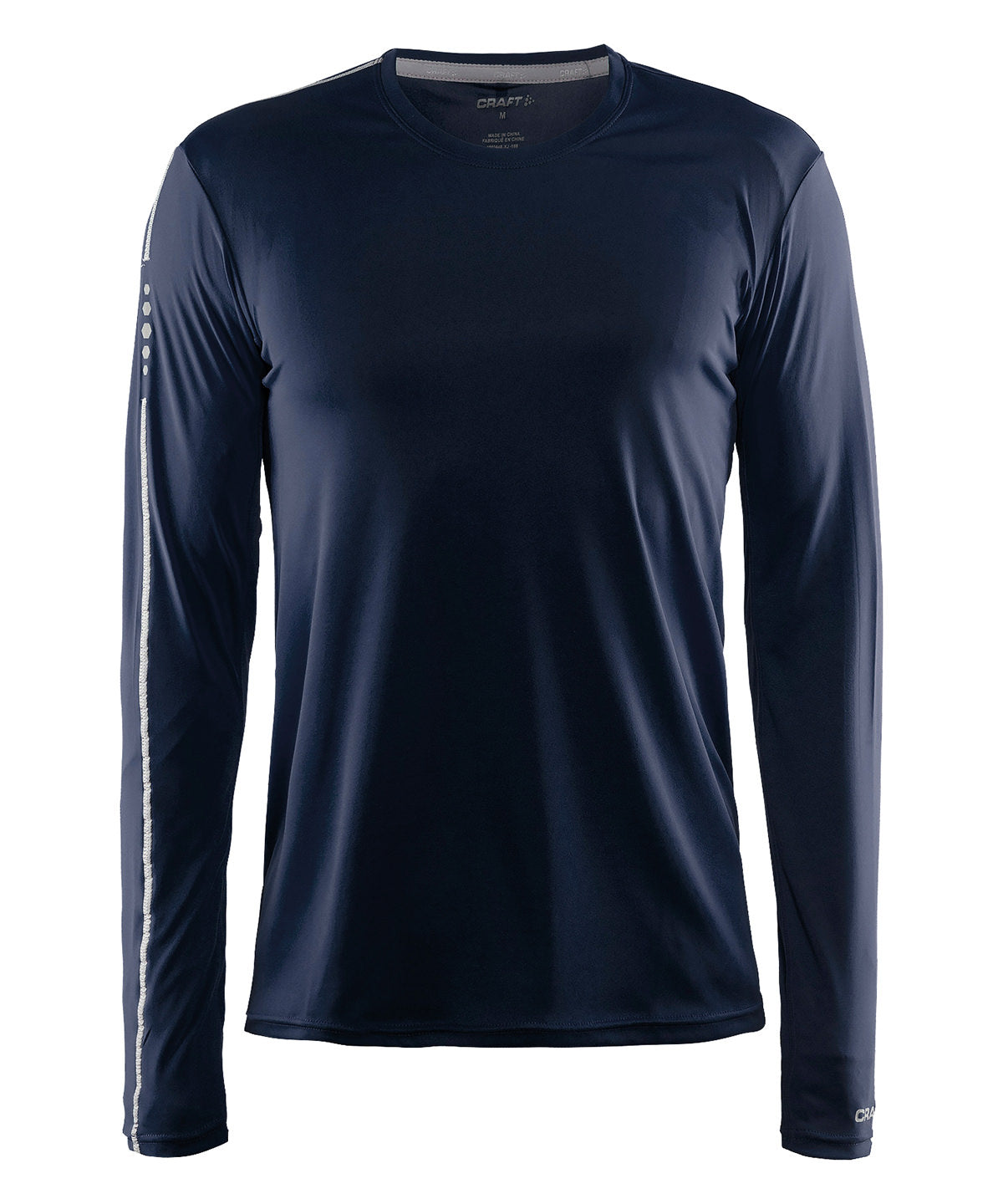 Navy - Mind long sleeve tee - GarmentEmbroidery
