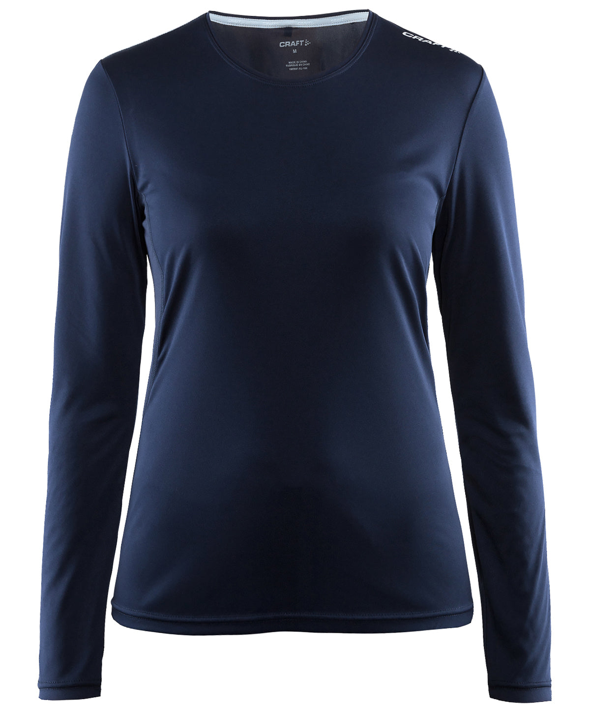 Navy - Women's mind long sleeve tee - GarmentEmbroidery