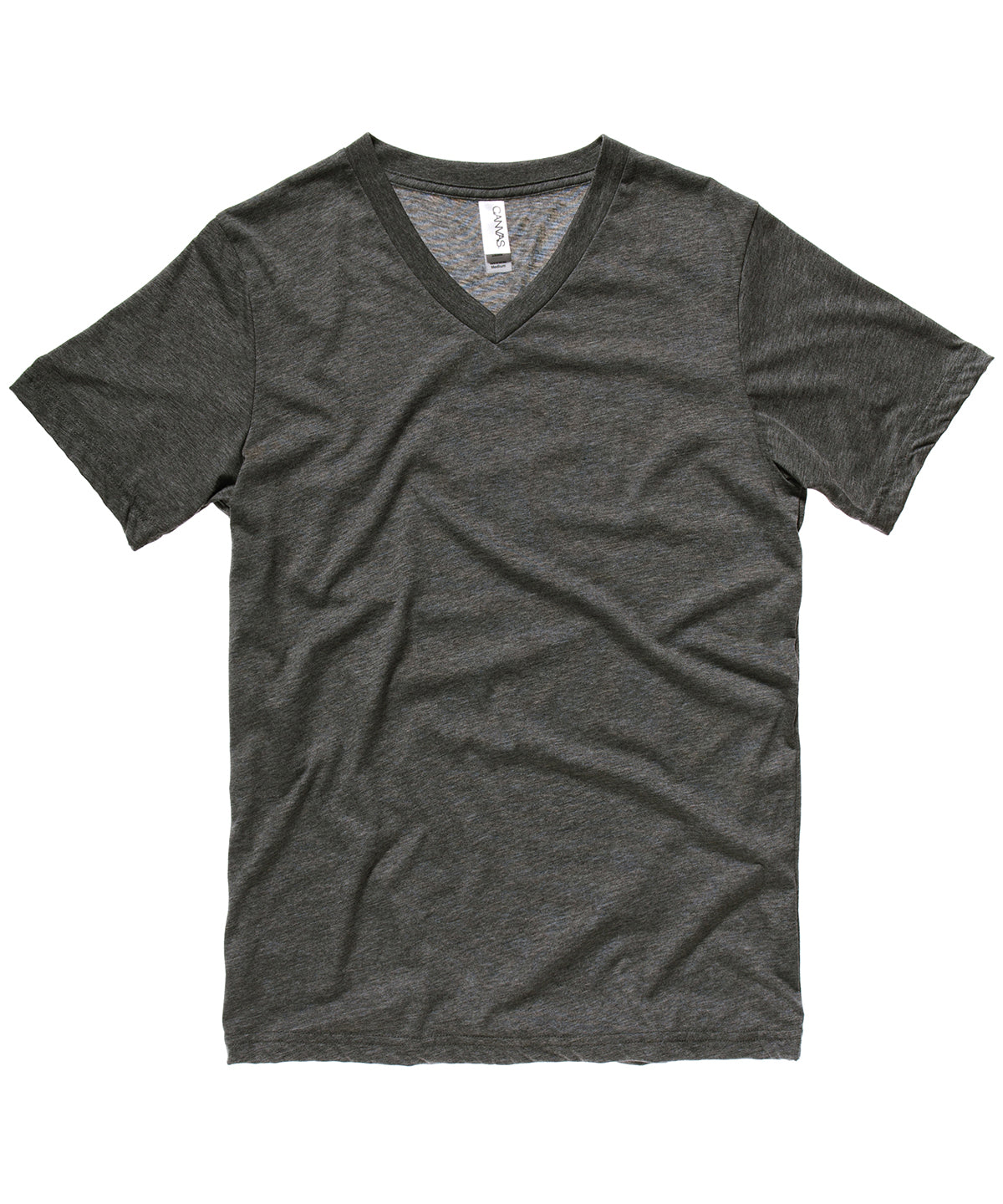 Dark Grey Heather - Unisex Jersey v-neck t-shirt - GarmentEmbroidery