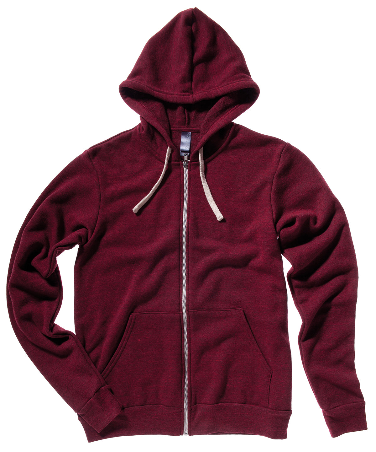 Dark Red Triblend - Unisex triblend full zip hoodie - GarmentEmbroidery