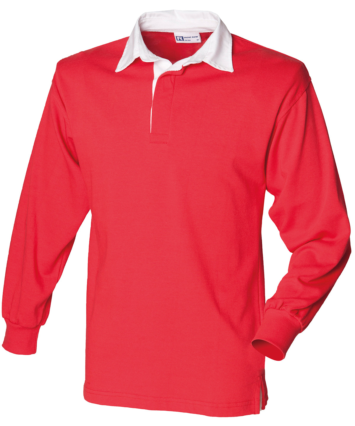 Red/White* - Long sleeve plain rugby shirt - GarmentEmbroidery