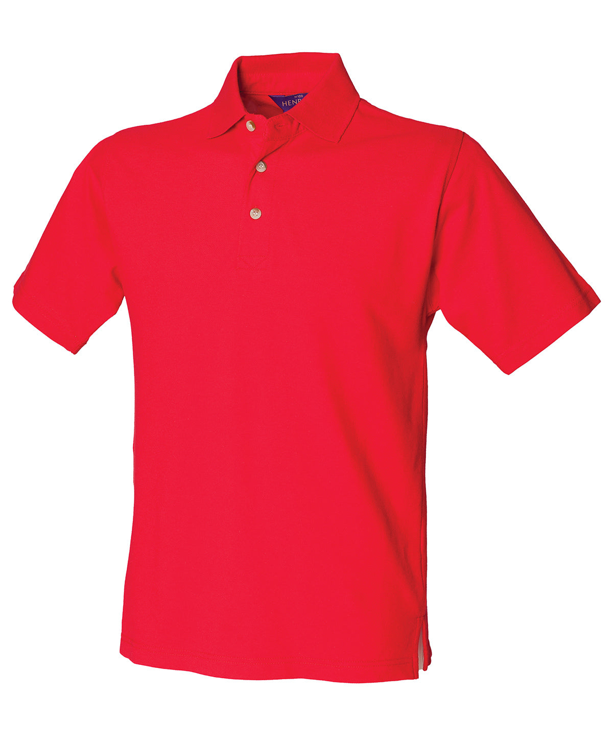 Classic cotton piqué polo with stand-up collar