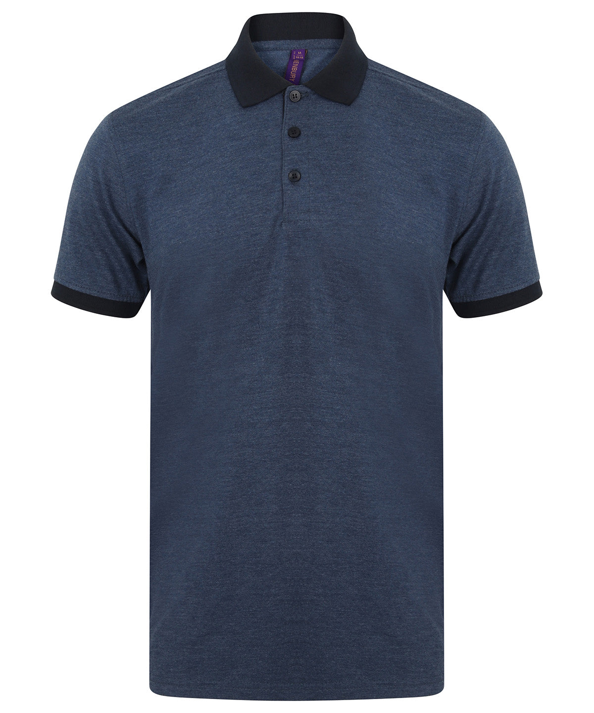 Contrast triblend polo shirt 
