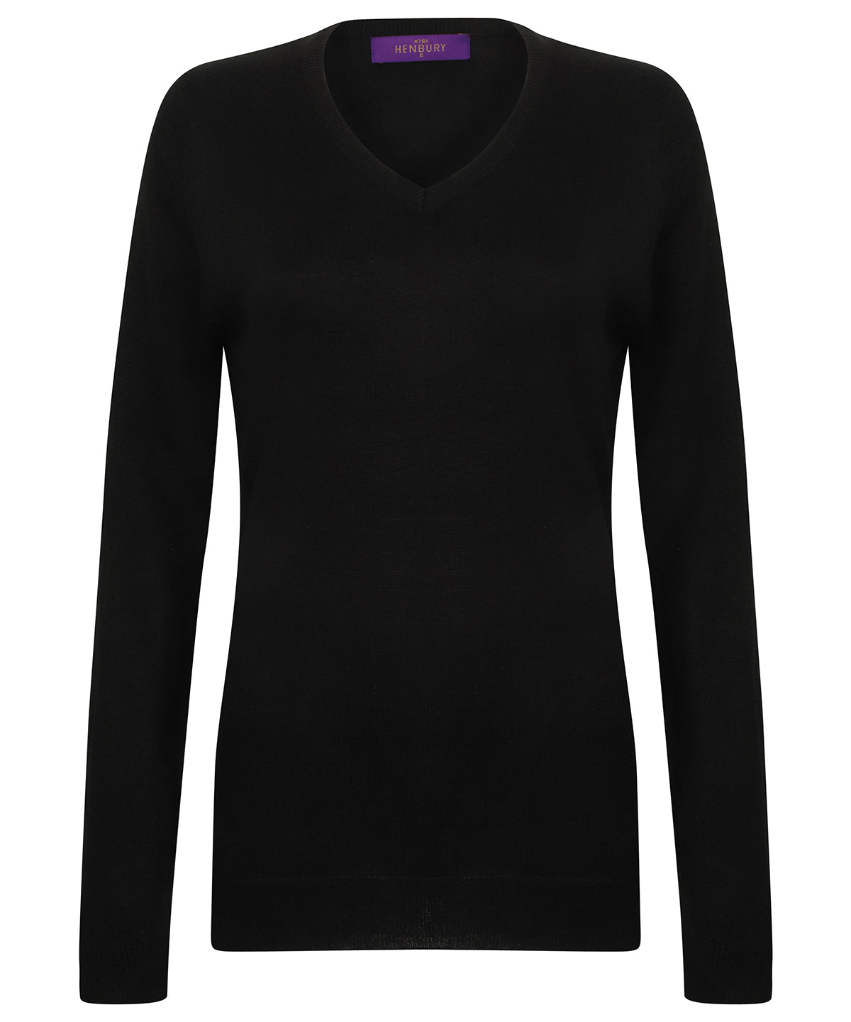 Women's cashmere touch acrylic v-neck jumper