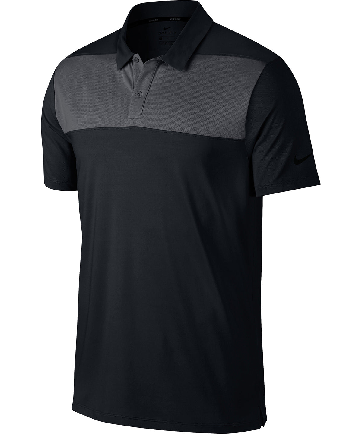 Black/Dark Grey/Black - Nike Colourblock polo - GarmentEmbroidery