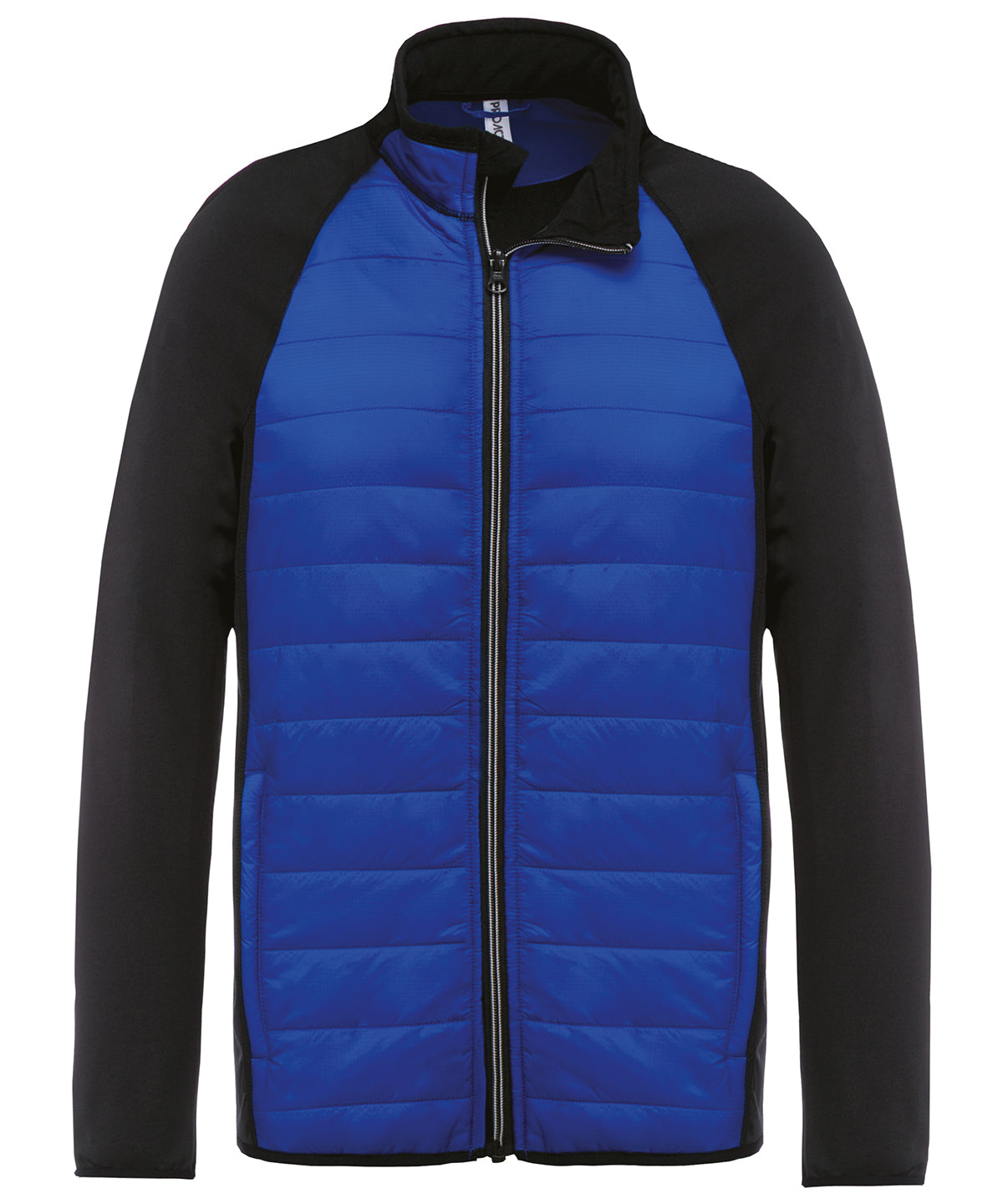 Dark Royal/Black - Dual-fabric sports jacket - GarmentEmbroidery