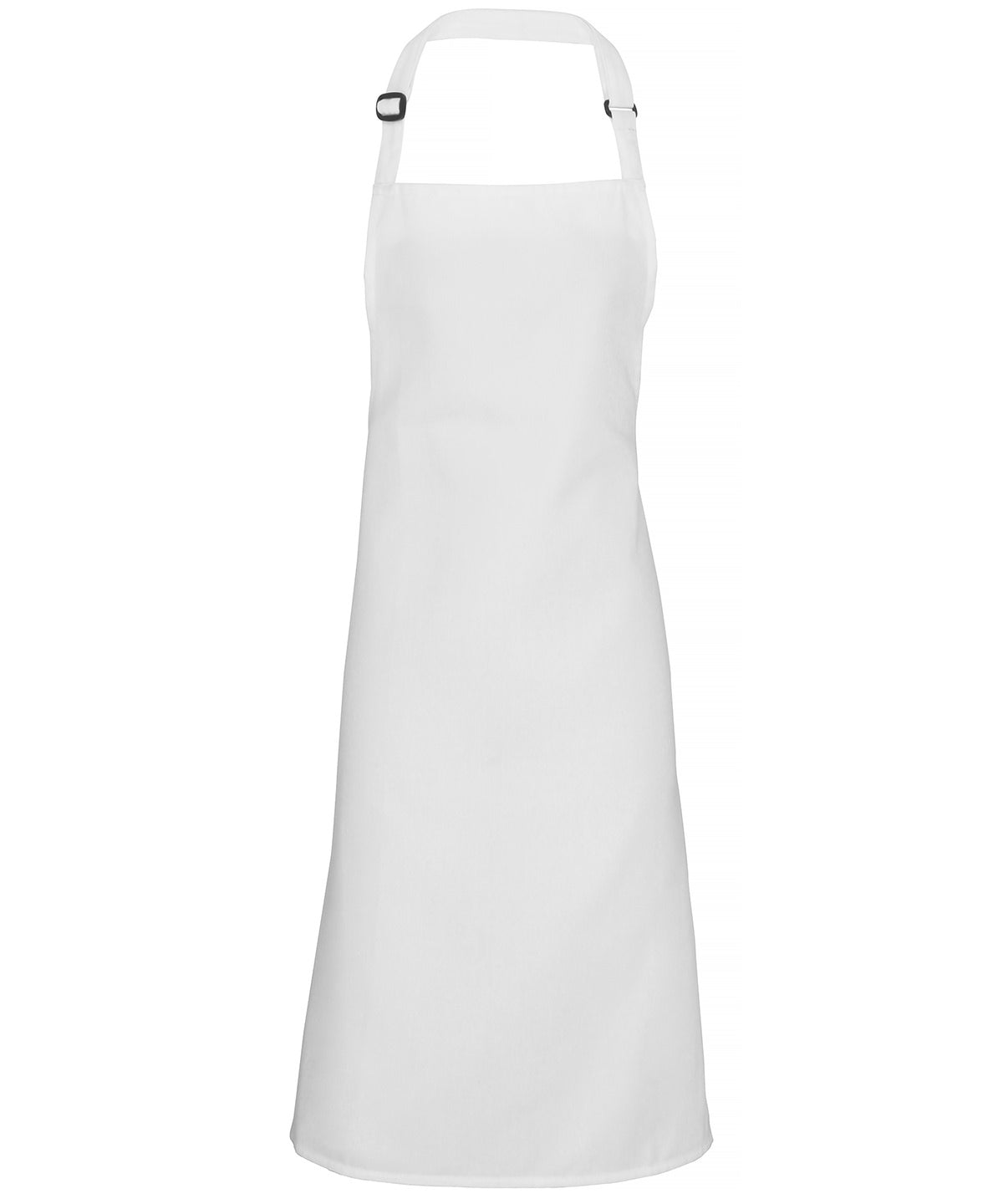 White - 100% Polyester bib apron - GarmentEmbroidery