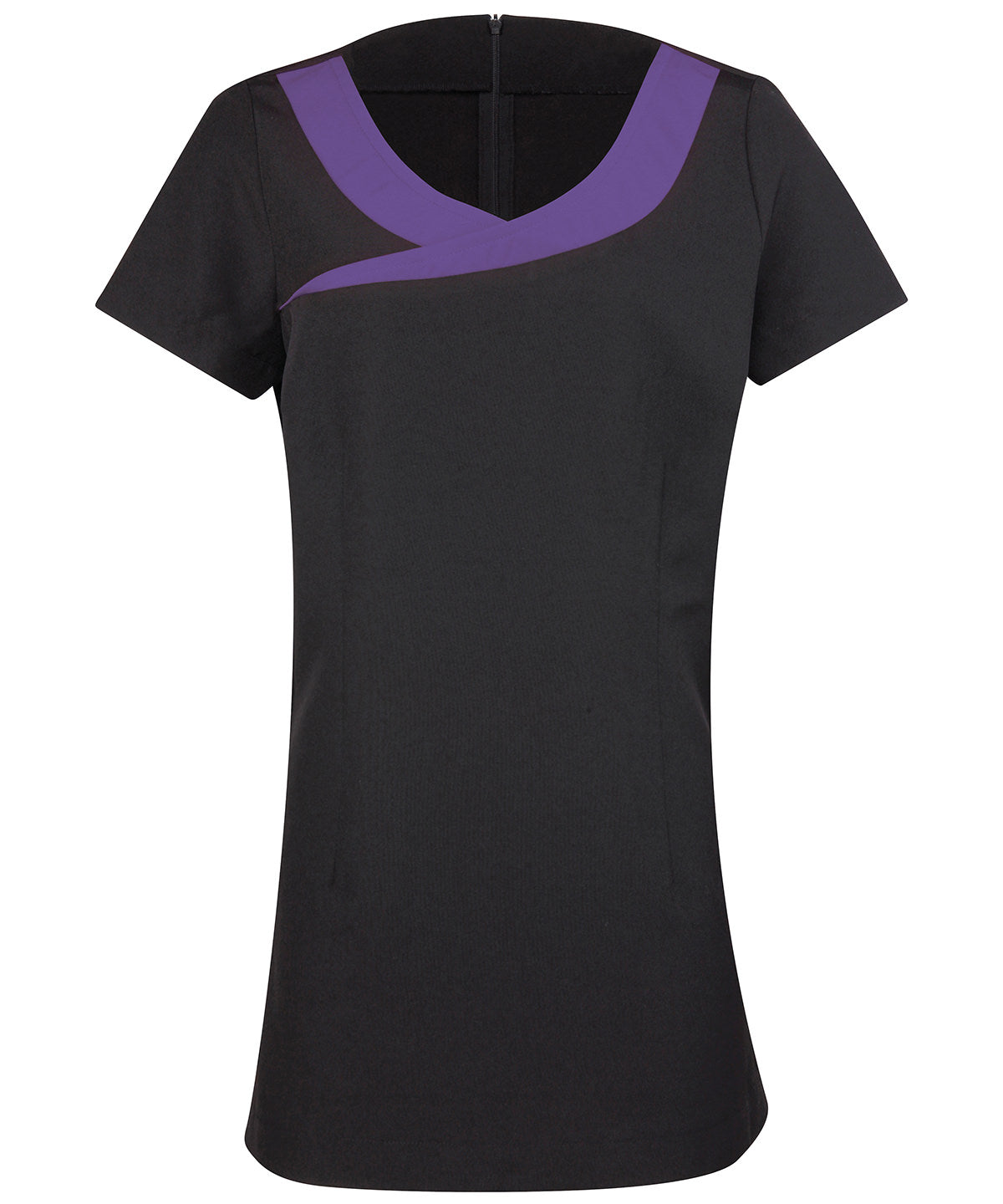 Black/Purple - Ivy beauty and spa tunic - GarmentEmbroidery