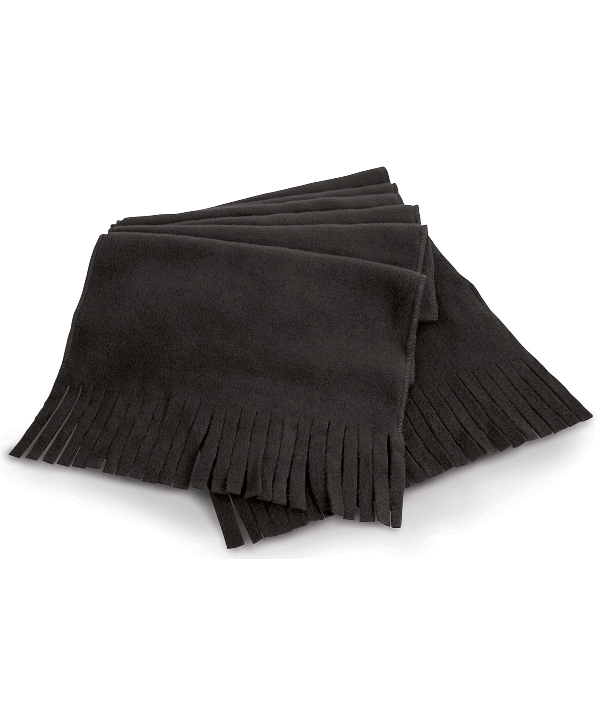 Black - Polartherm™ tassel scarf - GarmentEmbroidery