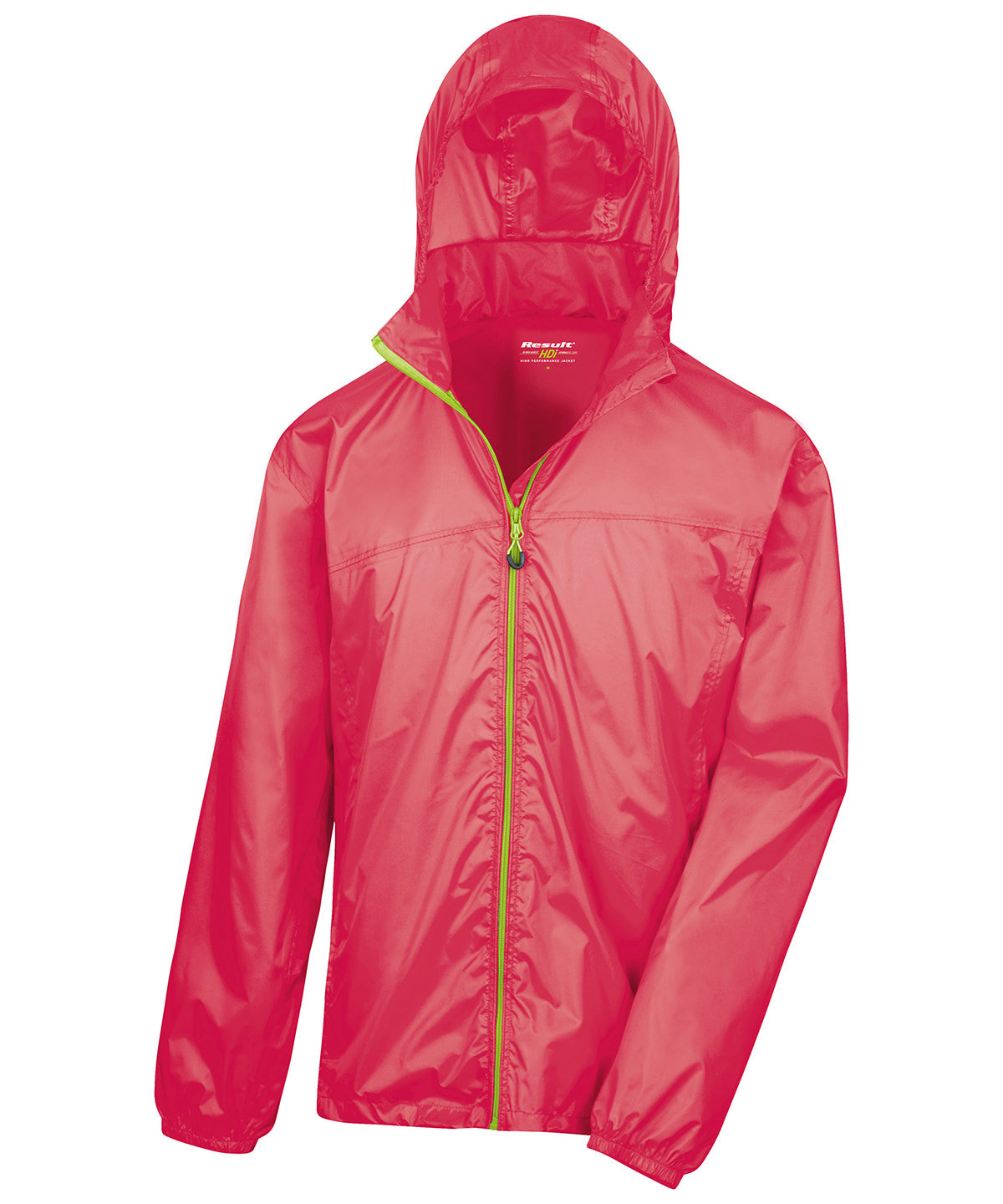 Raspberry/Lime - HDi quest lightweight stowable jacket - GarmentEmbroidery