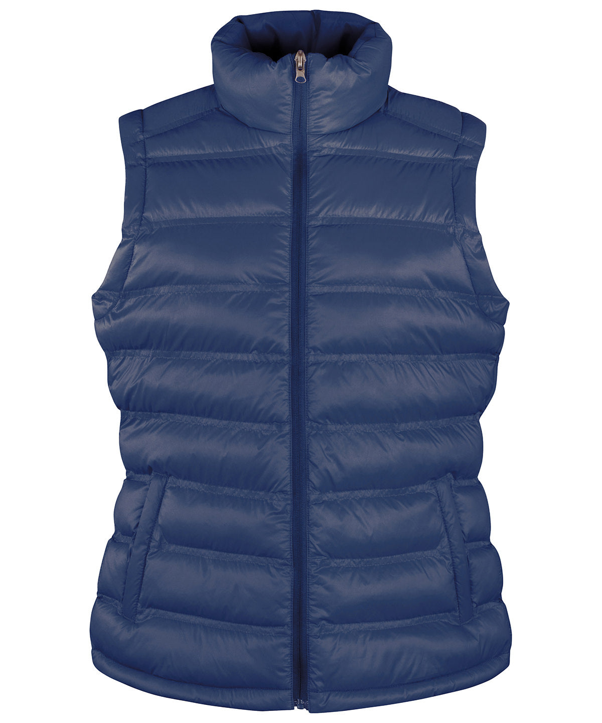 Navy - Women's ice bird padded gilet - GarmentEmbroidery