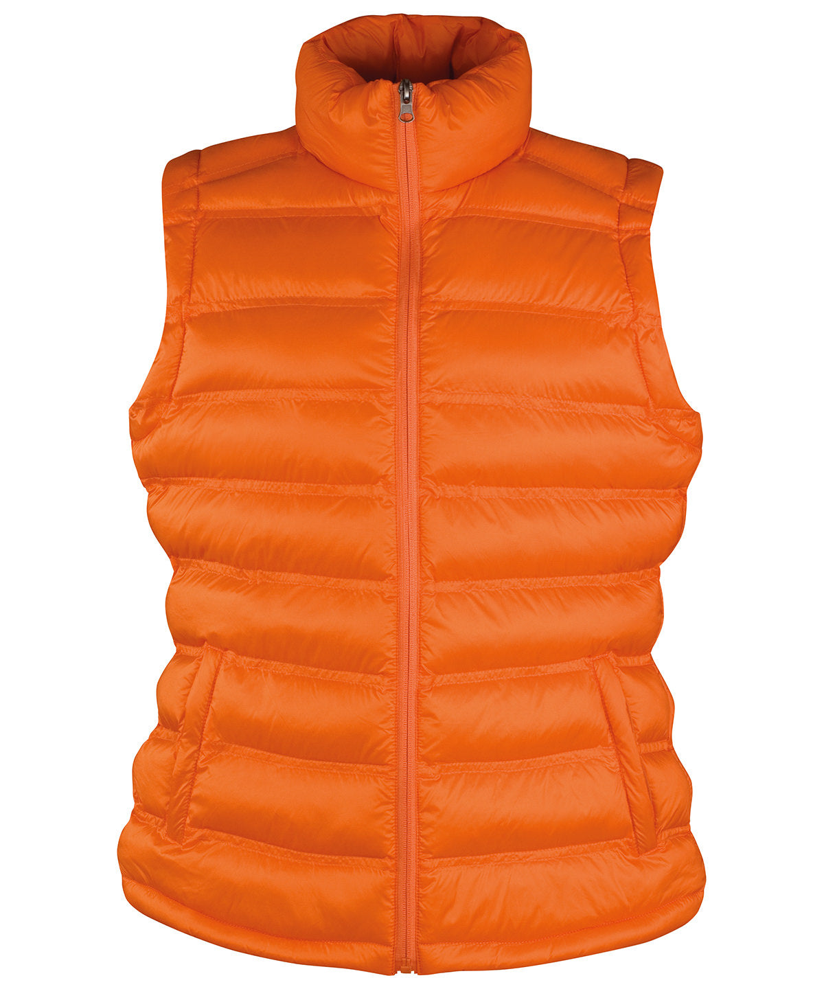 Orange - Women's ice bird padded gilet - GarmentEmbroidery