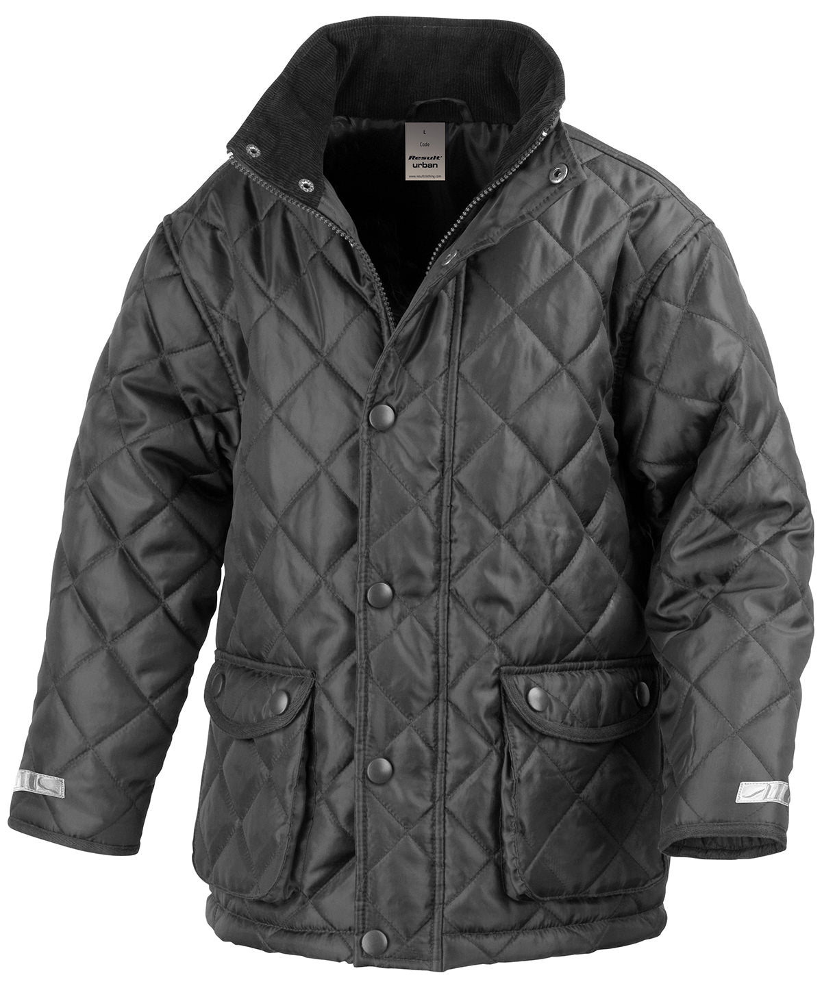 Black - Junior urban Cheltenham jacket - GarmentEmbroidery