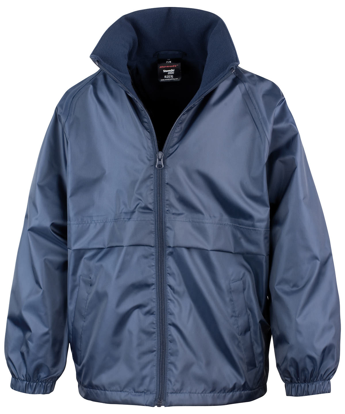 Navy - Core junior microfleece lined jacket - GarmentEmbroidery