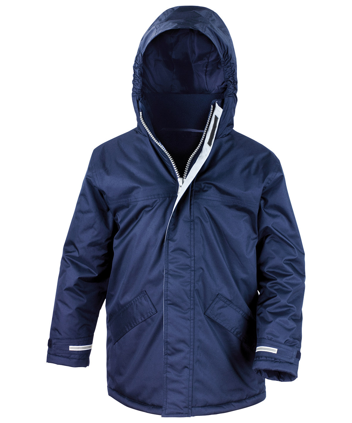 Navy - Core junior winter parka - GarmentEmbroidery